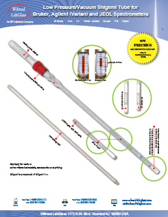 Image: Low Pressure/Vacuum Shigemi Tube for Bruker, Agilent (Varian) and JEOL Spectrometers
